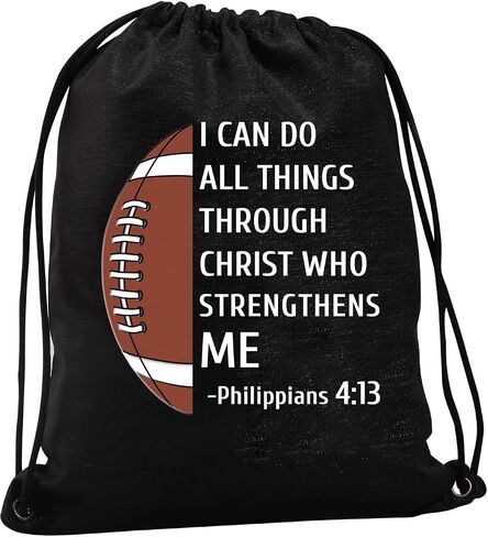 JYTAPP Football Bag Christian Faith Football Drawstring Bags Football Sport Drawstring Backpack Football Player Gift in Saudi Arabia