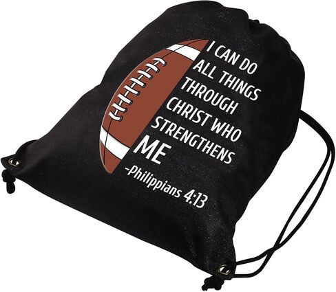 JYTAPP Football Bag Christian Faith Football Drawstring Bags Football Sport Drawstring Backpack Football Player Gift in Saudi Arabia