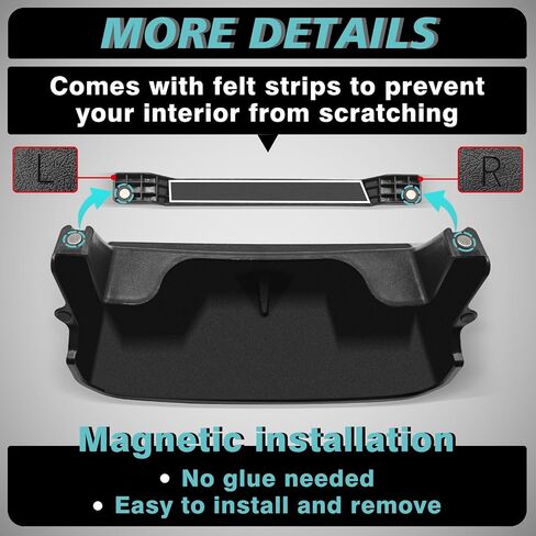 Bestevmod Center Center Console Tresanizer Tray متوافق مع Chevy Blazer EV 2025 2024 2023 الملحقات الداخلية REMSREST BOX ABS Material مع PVC TRIM & REMOVALE COIN (RED) in Kuwait