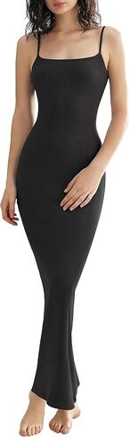 OLCHEE Womens Sexy Long Slip Maxi Dresses Summer Bodycon Casual Backless Sleeveless Lounge Dresses Ribbed Slim Formal Elegant in Saudi Arabia