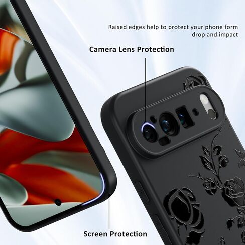 حافظة MINSCOSE متوافقة مع هاتف Google Pixel 8A مقاس 6.1 بوصة، تصميم صلب أسود رائع على شكل فراشة لطيفة، حافظة هاتف بناتي رفيعة وناعمة من السيليكون، غطاء واقٍ مقاوم للصدمات للنساء والفتيات-فراشة in Kuwait