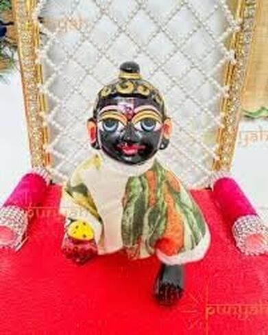 Laddu Gopal Dress, Cotton Summer Night Suit for Krishna Idol, Kanha ji, Thakur ji & Bal Gopal, Comfortable Poshak for All Seasons, Traditional Outfit (Set of 2, Multicolor, Size 0-1) in Saudi Arabia