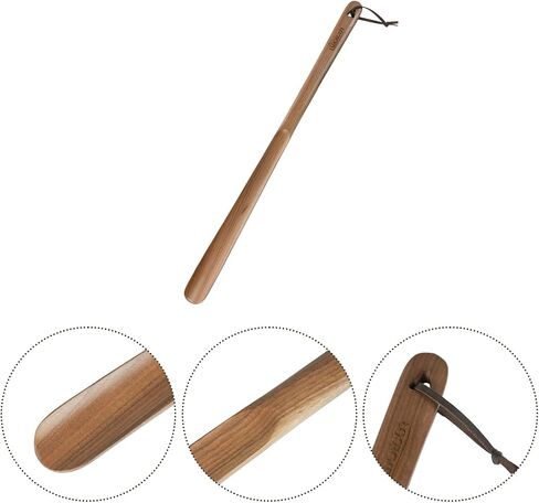 Luxdecor Long Handled Wooden Shoehorns-15in/24in/31.5in Wooden Long Handle Shoe Horn for Seinors Men Boot Jack Shoe Helper in Kuwait