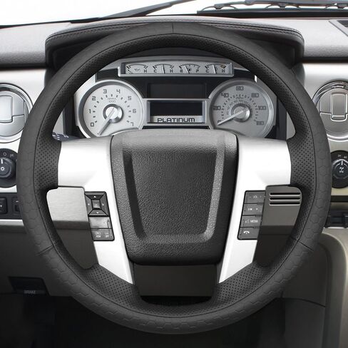 MEWANT Hand Stitch 3D Style Steering Wheel Cover Wrap for Ford F-150 2009-2014 Steering Wheel Accessories for Ford F-150 in Kuwait