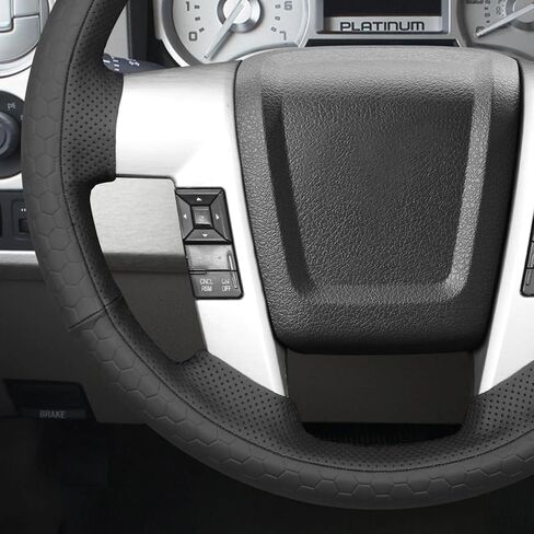 MEWANT Hand Stitch 3D Style Steering Wheel Cover Wrap for Ford F-150 2009-2014 Steering Wheel Accessories for Ford F-150 in Kuwait