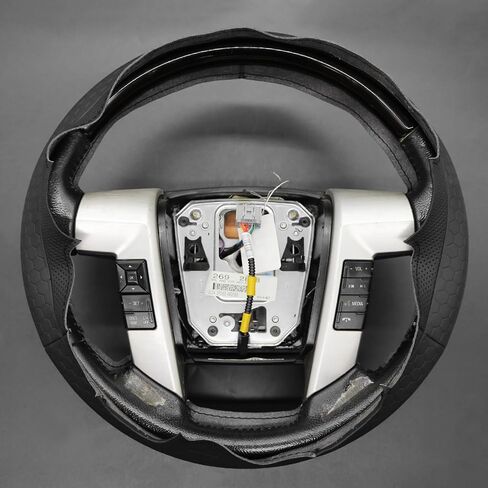 MEWANT Hand Stitch 3D Style Steering Wheel Cover Wrap for Ford F-150 2009-2014 Steering Wheel Accessories for Ford F-150 in Kuwait