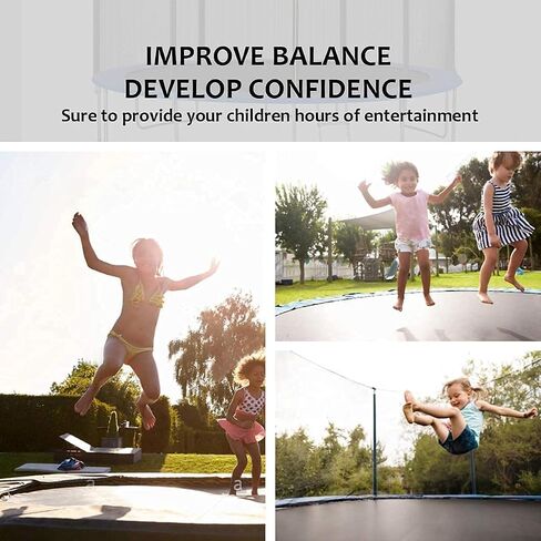 YAKEY Trampoline 10FT 12FT 15FT Recreational Trampolines with Safety Enclosure Net, ASTM Approved Combo Bounce Outdoor Waterproof Trampoline with Ladder for Kids and Family in Saudi Arabia