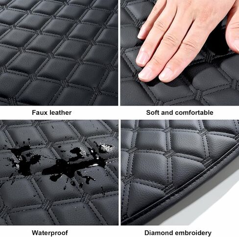 GIANT PANDA Custom Fit Center Console Cover Armrest Cover for 2011-2019 Ford Explorer,Waterproof Leather Middle Console Cover - Full Protection - Black in Saudi Arabia