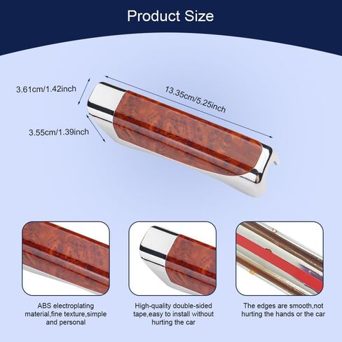 Car Handbrake Cover, Car Handle Grip Cover, ABS Parking Handbrake Decorative Cap with Comfortable Grip, Interior Accessories Decoration Brake Parking Handle Cover Universal for Most Cars in Saudi Arabia