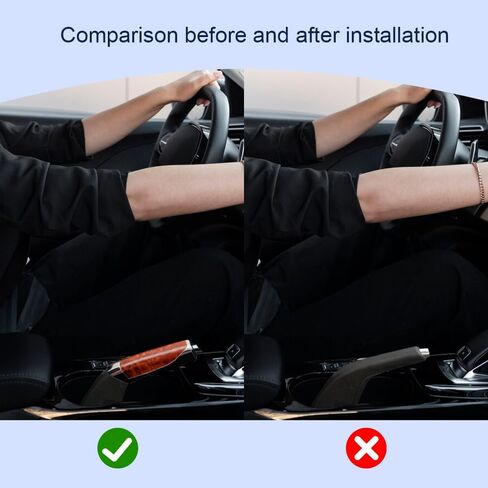 Car Handbrake Cover, Car Handle Grip Cover, ABS Parking Handbrake Decorative Cap with Comfortable Grip, Interior Accessories Decoration Brake Parking Handle Cover Universal for Most Cars in Saudi Arabia