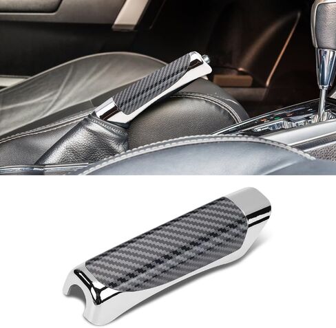 Car Handbrake Cover, Car Handle Grip Cover, ABS Parking Handbrake Decorative Cap with Comfortable Grip, Interior Accessories Decoration Brake Parking Handle Cover Universal for Most Cars in Saudi Arabia