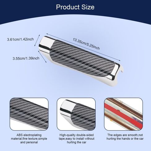 Car Handbrake Cover, Car Handle Grip Cover, ABS Parking Handbrake Decorative Cap with Comfortable Grip, Interior Accessories Decoration Brake Parking Handle Cover Universal for Most Cars in Saudi Arabia