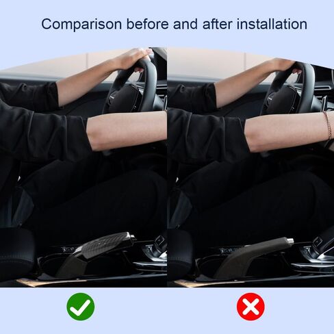 Car Handbrake Cover, Car Handle Grip Cover, ABS Parking Handbrake Decorative Cap with Comfortable Grip, Interior Accessories Decoration Brake Parking Handle Cover Universal for Most Cars in Saudi Arabia