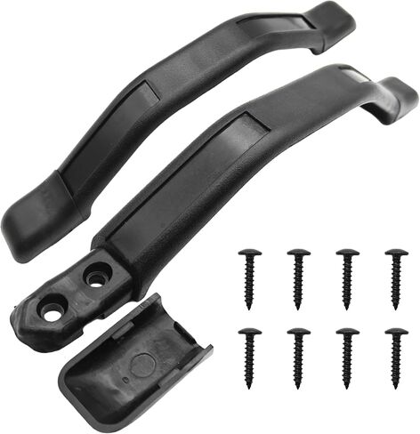 RV Screen Door Handle Bar 11 Inch Plastic ، RV Gandle Grab Bar by Door Fit for Trailer ، Boat ، Trucks Door Assistr Bar لـ RV Camper Trailer Handle Handle Camper Handle (2pcs ، Black) in Kuwait