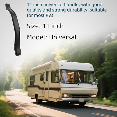 RV Screen Door Handle Bar 11 Inch Plastic ، RV Gandle Grab Bar by Door Fit for Trailer ، Boat ، Trucks Door Assistr Bar لـ RV Camper Trailer Handle Handle Camper Handle (2pcs ، Black) in Kuwait
