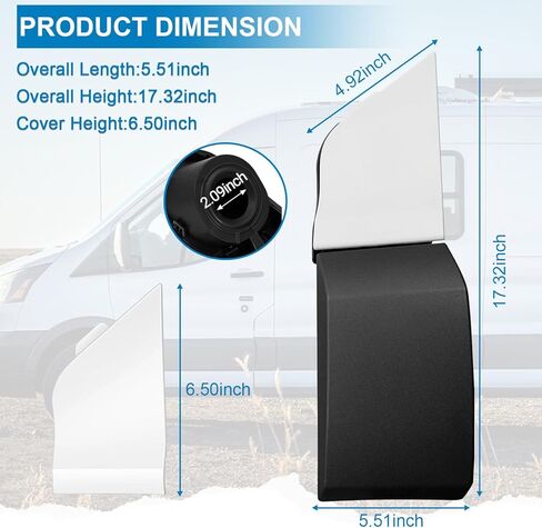 باب وقود العبور لعام 2015-2023 فورد ترانزيت شاحنات 150 ، 250 ، 350 (HD)-ملحق غطاء باب الغاز البديل (CK4Z-5427936-A ، CK4Z-5427936-F) in Kuwait