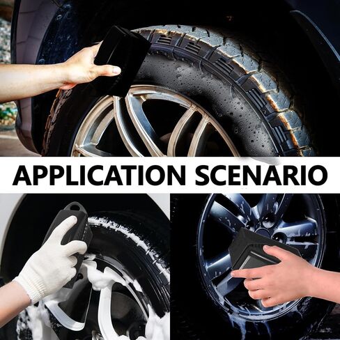 2PCS Tire Dressing Applicator, Car Tire Applicator Dressing Shine Sponge, Reusable Tire Dressing Applicator Pads with Lid, Wheel Applicator Foam for Car Detailing Cleaning (Blue) in Saudi Arabia