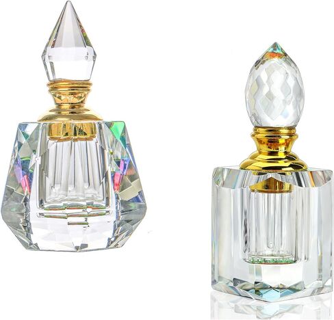 YU FENG Butterfly Flower Glass Perfume Bottle Empty Vintage Decorative Crystal Perfume Vial Scent Bottles for Women Girls(15ml) in Saudi Arabia