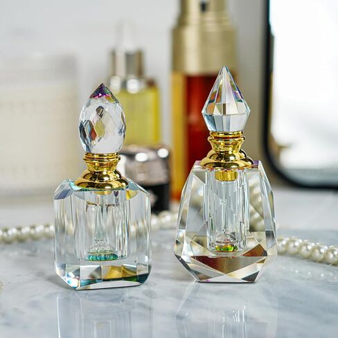 YU FENG Butterfly Flower Glass Perfume Bottle Empty Vintage Decorative Crystal Perfume Vial Scent Bottles for Women Girls(15ml) in Saudi Arabia