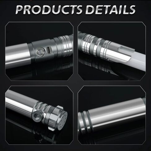 ELESKOCO Smooth Swing Lightsaber, Infinite RGB Colors APP Control Dueling Light Saber with 16 Sound Fonts - Motion Control Blue Lightsabers OBI-WANS Premium Metal Hilt for Adults Teens Cosplay Gift in Saudi Arabia