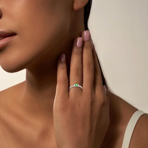 Veshon 925 Sterling Silver Engagement Rings for Women Radiant Cut Half Eternity Cubic Zirconia CZ Wedding Band Thin Stacking Rings Promise Rings for Her Size 5-10 in Kuwait