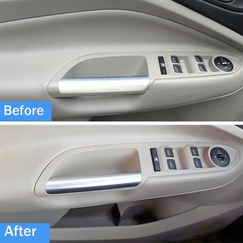 Silver Interior Armrest Front Pull Left Door Handle Grab Trim Compatible with Ford Escape Replace 2013-2019 CJ5Z7822621BA in Saudi Arabia