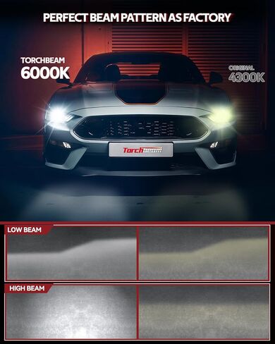 Torchbeam D3S HID Bulbs, Xenon 8000K 35W HID Bulb with Metal Stents Base, Waterproof Design, Plug and Play, Pack of 2 in Kuwait