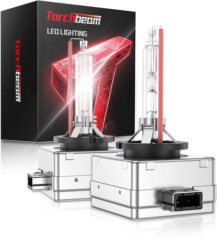 مصابيح Torchbeam D3S HID، لمبة زينون 8000K 35 وات HID مع قاعدة دعامات معدنية، تصميم مقاوم للماء، التوصيل والتشغيل، حزمة من 2 in Saudi Arabia