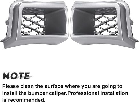 Ecotric الأمامي الأمامي من الفرجار هواء الهواء تنفيس تنفيس تقليم متوافق مع 2003-2007 Chevy Chevrolet Silverado 1500 Pair Silver Air Duck Promise for 89025753 & 89025754 SS SS in Kuwait