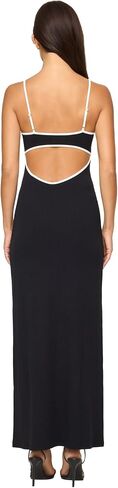 L*Space Jordana Dress for Women, Soft Form-Fitted Scoop Neck Ribbed Midi Dress, Adjustable Spaghetti Strap, Back Cutout in Saudi Arabia
