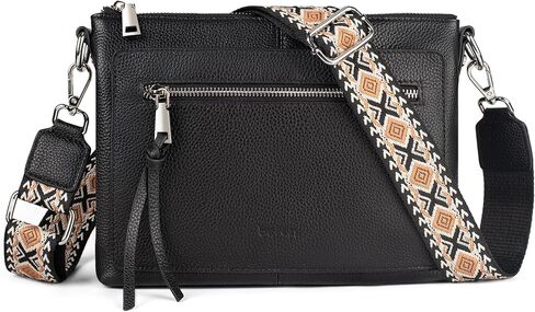 befen Genuine Leather Crossbody Bags for Women Medium Purses Shoulder Bag Handbags with Adjustable Guitar Strap in Kuwait