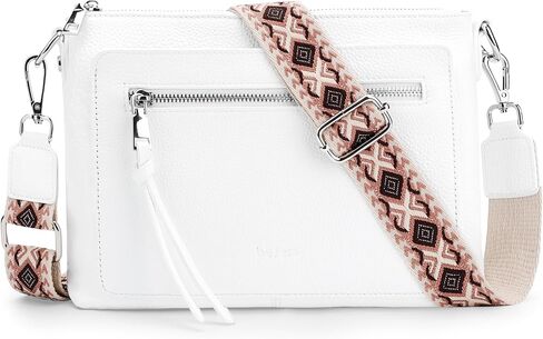 befen Genuine Leather Crossbody Bags for Women Medium Purses Shoulder Bag Handbags with Adjustable Guitar Strap in Kuwait