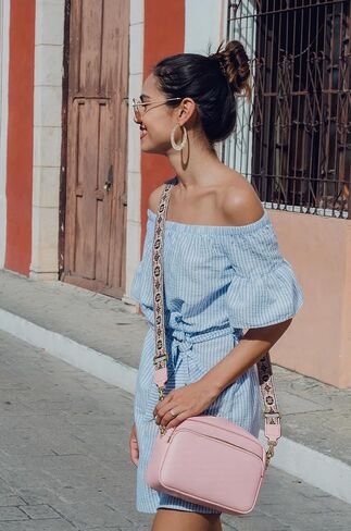 Crossbody Bags for Women, Small Cross Body Purse Vegan Leather Triple Zip Shoulder Handbag with Adjustable Wide Strap in Saudi Arabia