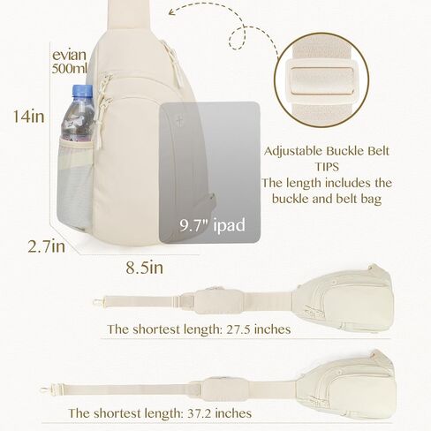 Sling Bag Nylon Crossbody Purse Adjustable Strap Shoulder Anti Theft Crossbody Bags for Women Travel in Saudi Arabia