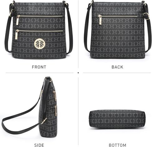 Crossbody Bags for Women Multi Pocket Crossbody Purses Trendy Vegan Leather Shoulder Handbags with Adjustable Strap in Kuwait