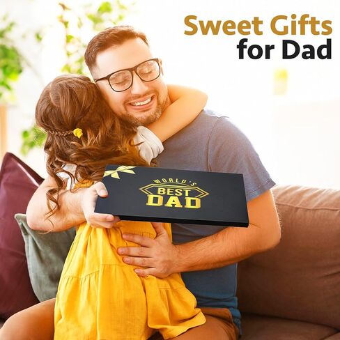 Best Dad Ever Gifts for Dad from Daughter Son – PU Leather Valet Tray and Keychain Set,Intimate Birthday Christmas Dad Gifts for Men,Husband or New Dad(Brown) in Saudi Arabia