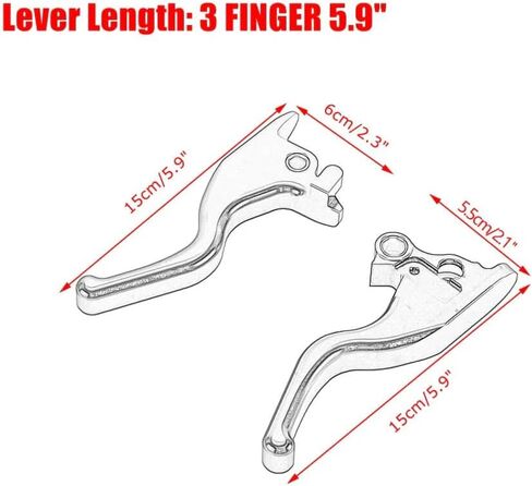 Motorcycle 3 Finger Clutch Brake Lever CNC Short Hand Clutch Brake Lever Fit for 2015-2024 Harley Low Rider/S Softail Sport Glide Street Bob (red) in Kuwait