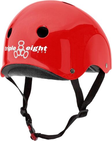 Triple Eight The Certified Sweatsaver Helmet for Skateboarding, BMX, Roller Derby and Roller Skating, White Glossy, XL/XXL in Kuwait