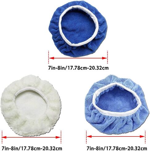 9pcs car car pochner ponnet ، ponnet orbital bonnet coral fleece cofping ، stiber microfiber car rax kit ، waxers waxers Universal Auto Cleaning (9-10 incs) in Kuwait