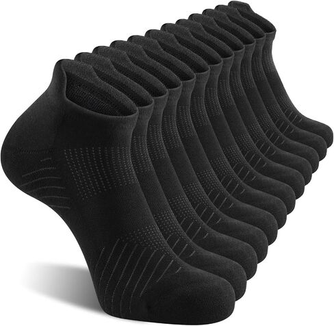 FITRELL 6 Pack Men's Athletic Running Ankle Socks Cushioned Wicking Anti-Blister Breathable Low Cut Tab Sport Socks in Kuwait