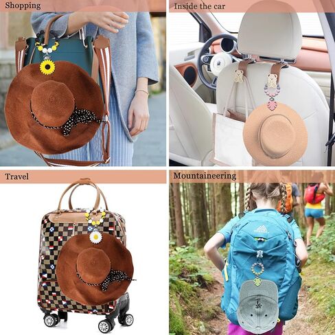 مقطع قبعة للسفر ، حامل قبعة من السيليكون مطرز على حقائب حقيبة الظهر وأكثر in Kuwait