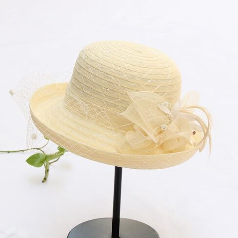 Women Organza-Veil Luncheon Spring-Hat - Kentucky Fascinator Hat Derby Cocktail Tea Party Hat in Saudi Arabia