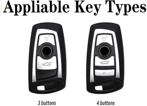Key Fob Cover Case, Keychain, Metal Shell Cover Compatible for BMW 1 3 4 5 6 7 Series X3 X4 M5 M6 GT3 GT5 (Gunmetal-Carbon Fiber) in Kuwait
