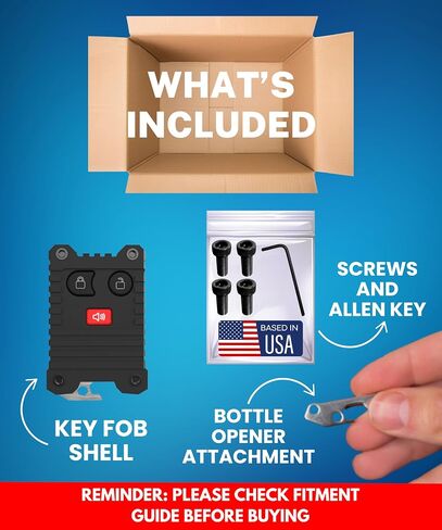 Upgraded Key Fob Case for Ford - 3 & 4 Button Smart Key Cover - Durable Protection - Anti-Slip Grip - Easy Installation - Compatible for Ford F-Series, Explorer, Edge & More (Black Fob, 3 Button) in Kuwait