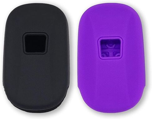 Autobase Silicone Key Fob Cover for Honda Accord Civic CR-V CRV Pilot Passport Insight Ex Ex-L Touring | ملحق السيارة | حالة الحماية الرئيسية - 2 أجهزة كمبيوتر (أسود) in Kuwait