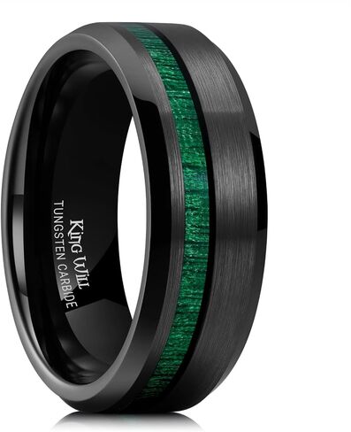 King Will Mens Wedding Band 8mm Tungsten Rings for Men Koa Wood Inlay Engagement Anniversary Ring Comfort Fit for Daily Wear Size 7-14 in Kuwait