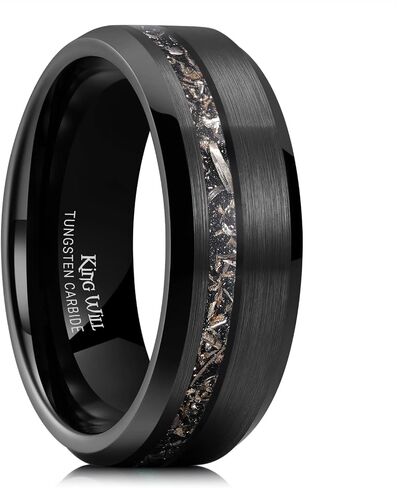 King Will Mens Wedding Band 8mm Tungsten Rings for Men Koa Wood Inlay Engagement Anniversary Ring Comfort Fit for Daily Wear Size 7-14 in Saudi Arabia