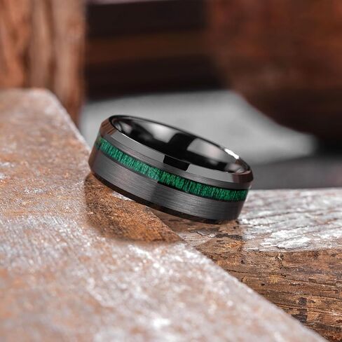 King Will Mens Wedding Band 8mm Tungsten Rings for Men Koa Wood Inlay Engagement Anniversary Ring Comfort Fit for Daily Wear Size 7-14 in Kuwait
