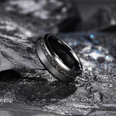 King Will Mens Wedding Band 8mm Tungsten Rings for Men Koa Wood Inlay Engagement Anniversary Ring Comfort Fit for Daily Wear Size 7-14 in Saudi Arabia