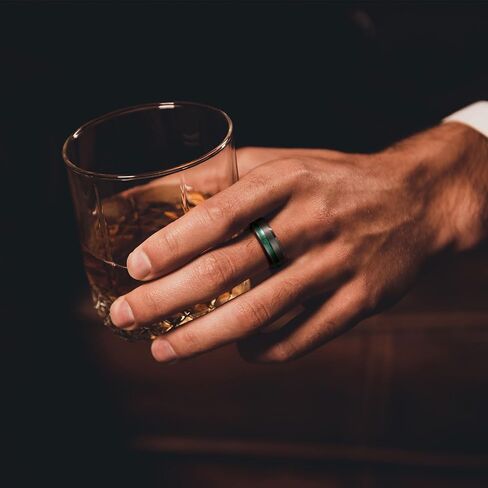 King Will Mens Wedding Band 8mm Tungsten Rings for Men Koa Wood Inlay Engagement Anniversary Ring Comfort Fit for Daily Wear Size 7-14 in Kuwait